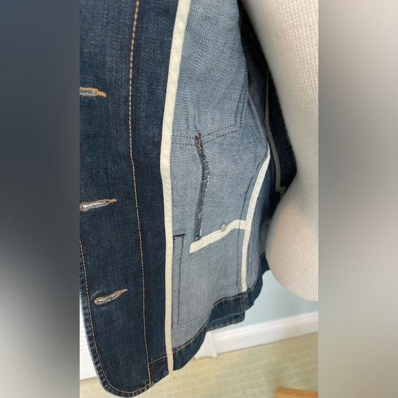 BANANA REPUBLIC Denim Blazer / Jacket Size Small - Picture 6 of 10